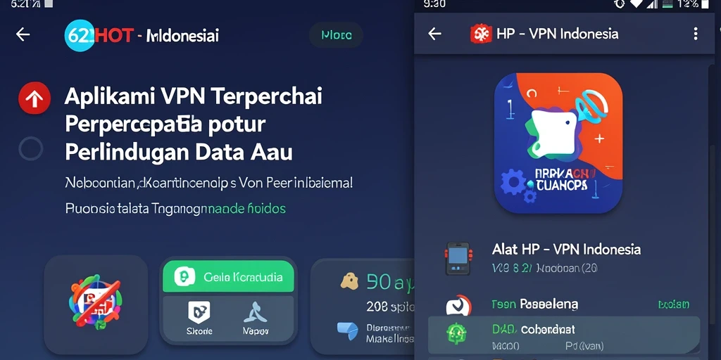 Antarmuka aplikasi 62HOT yang sederhana dan efisien.
