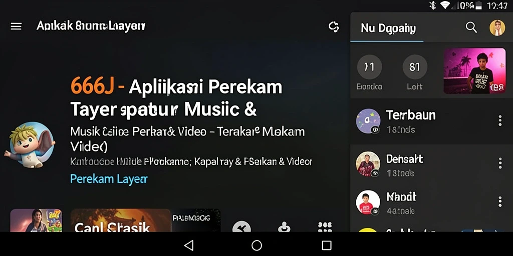 Antarmuka pengguna aplikasi Perekam Layar 666J yang intuitif dan fungsional.