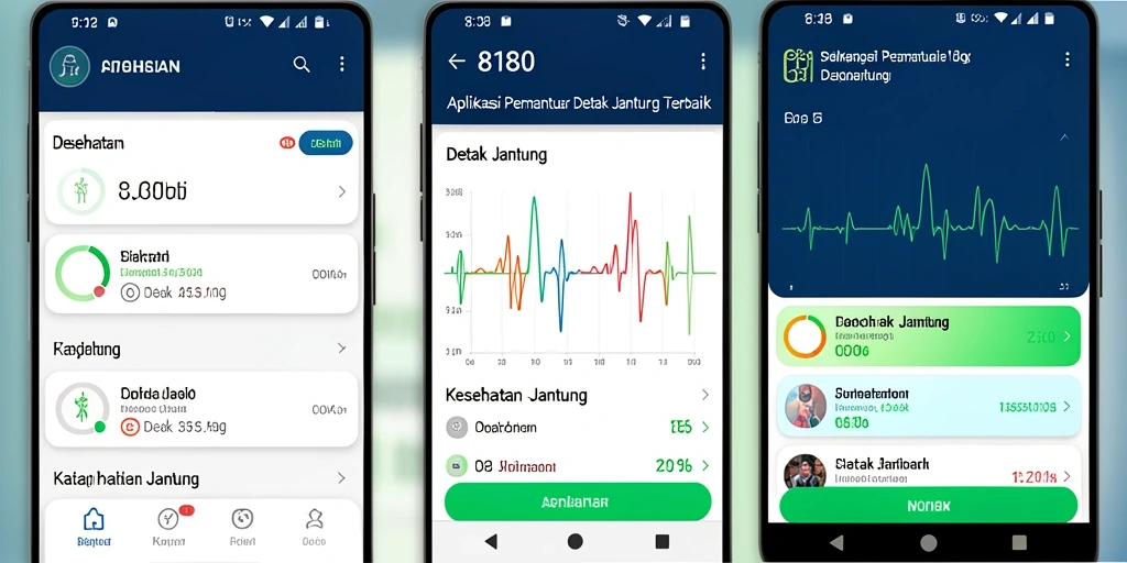 Antarmuka modern dan informatif aplikasi Detak Jantung.