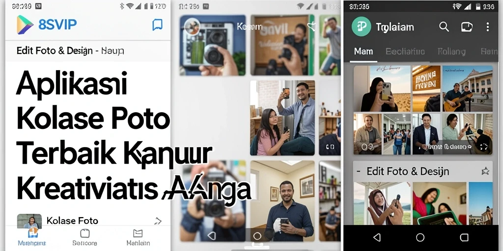 Antarmuka intuitif dan fitur kolase yang menarik dari 8SVIP.