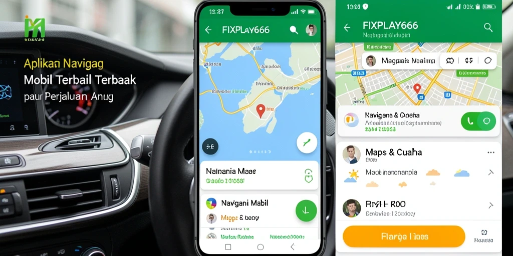 Tampilan antarmuka aplikasi FIXPLAY666 yang memudahkan navigasi mobil.