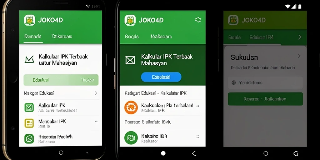 Tampilan antarmuka aplikasi JOKO4D untuk Kalkulator IPK yang mudah digunakan.