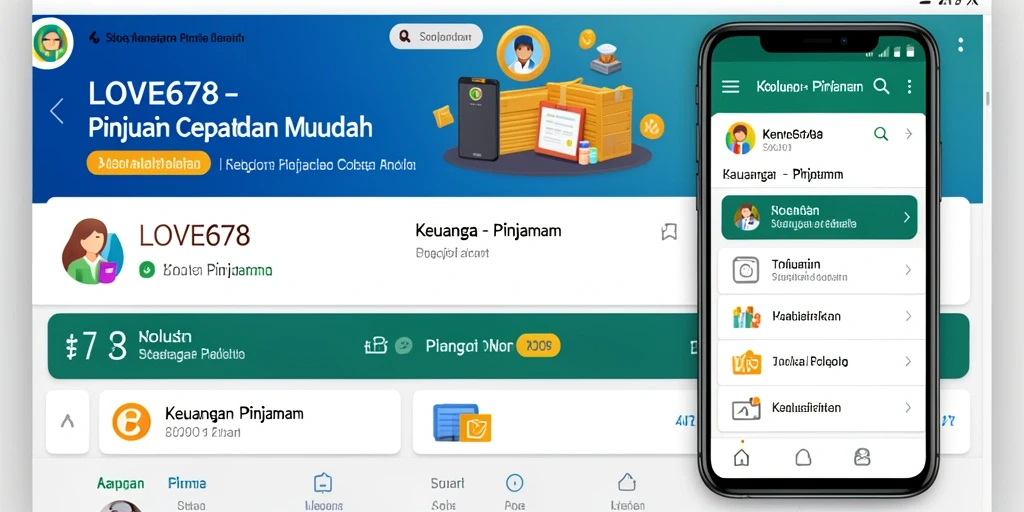 Tampilan antarmuka aplikasi LOVE678 yang intuitif dan menarik.