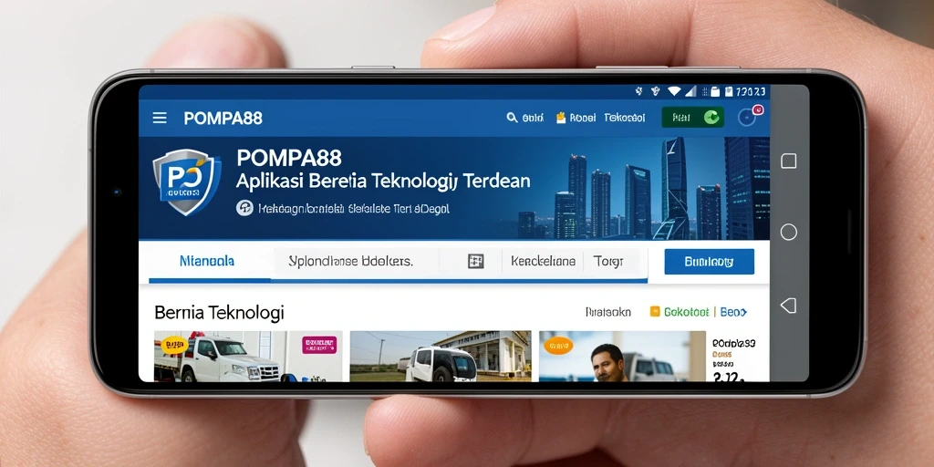Antarmuka aplikasi POMPA88 yang menarik dan fungsional.