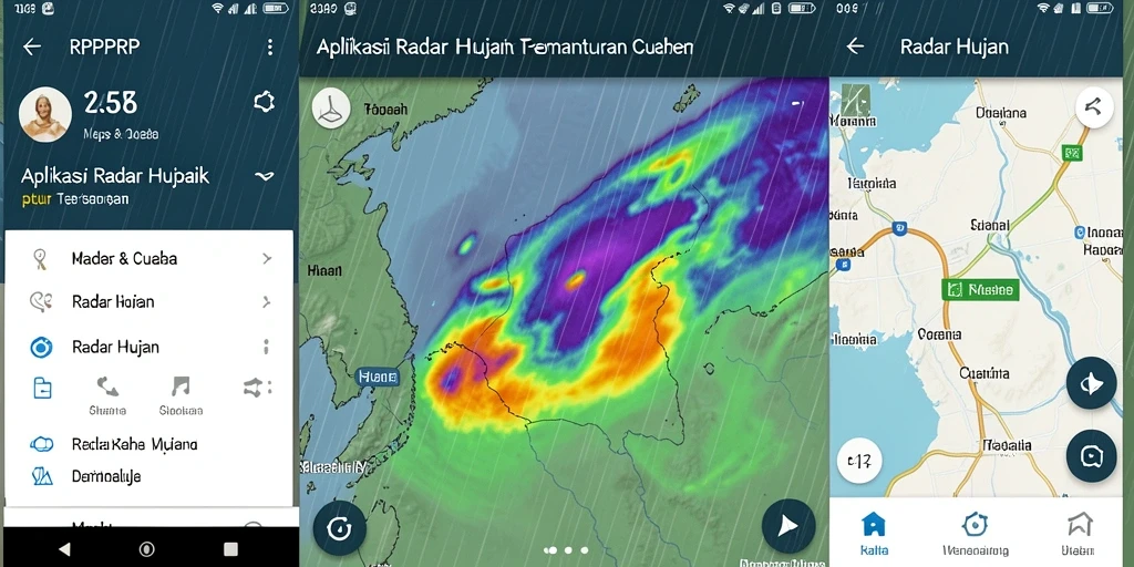 Tampilan radar hujan RPRPRP dengan data cuaca terkini.