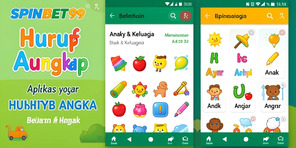 Antarmuka SPINBET99 menampilkan permainan belajar huruf dan angka yang menarik.