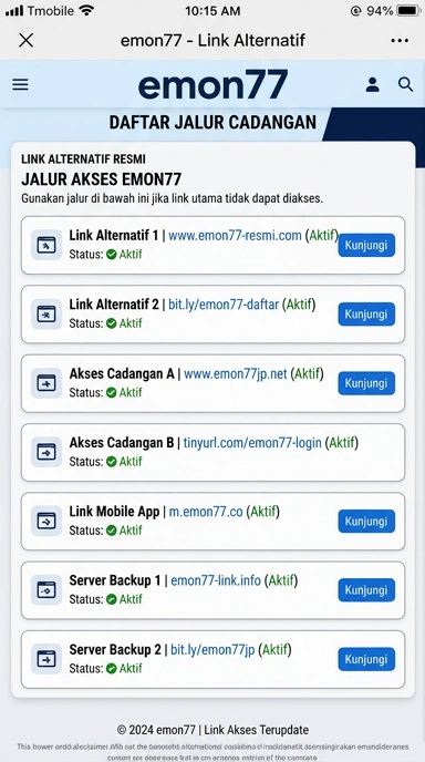 Link Alternatif EmOn77 untuk Pengguna Android