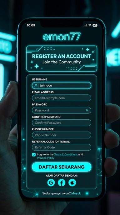 Panduan Registrasi Akun Baru emon77 untuk Pengguna Android